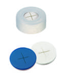 Picture of PE Snap Ring cap transparent 6 mm centre hole, soft version, Silicone/PTFE with cross-slit