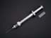 Afbeelding van Syringe; 10 ml; gas tight; removable needle; 30 mm needle length
