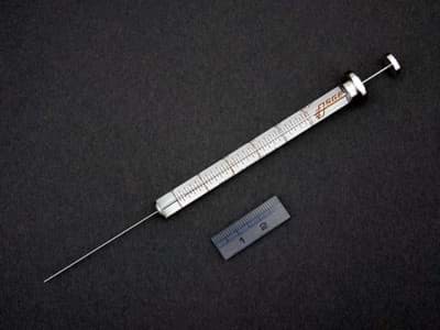 Afbeelding van Syringe; 25 µl; gas tight; fixed needle; 26G; 57 mm needle length;cone tip