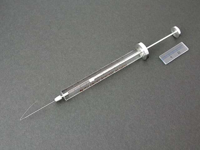 Afbeelding van Syringe; 250 µl; gas tight; removable needle; 30 mm needle length