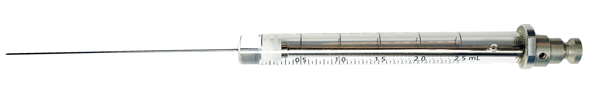 Afbeelding van HS Syringe; 2.5 ml; gas tight; fixed needle;23G;65mm needle length;side hole dome