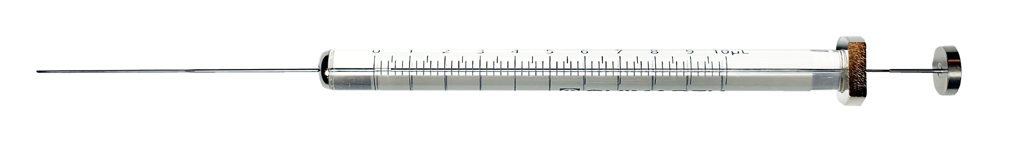 Afbeelding van Syringe; 10 µl; fixed needle; 23-26G; 42 mm needle length; dome